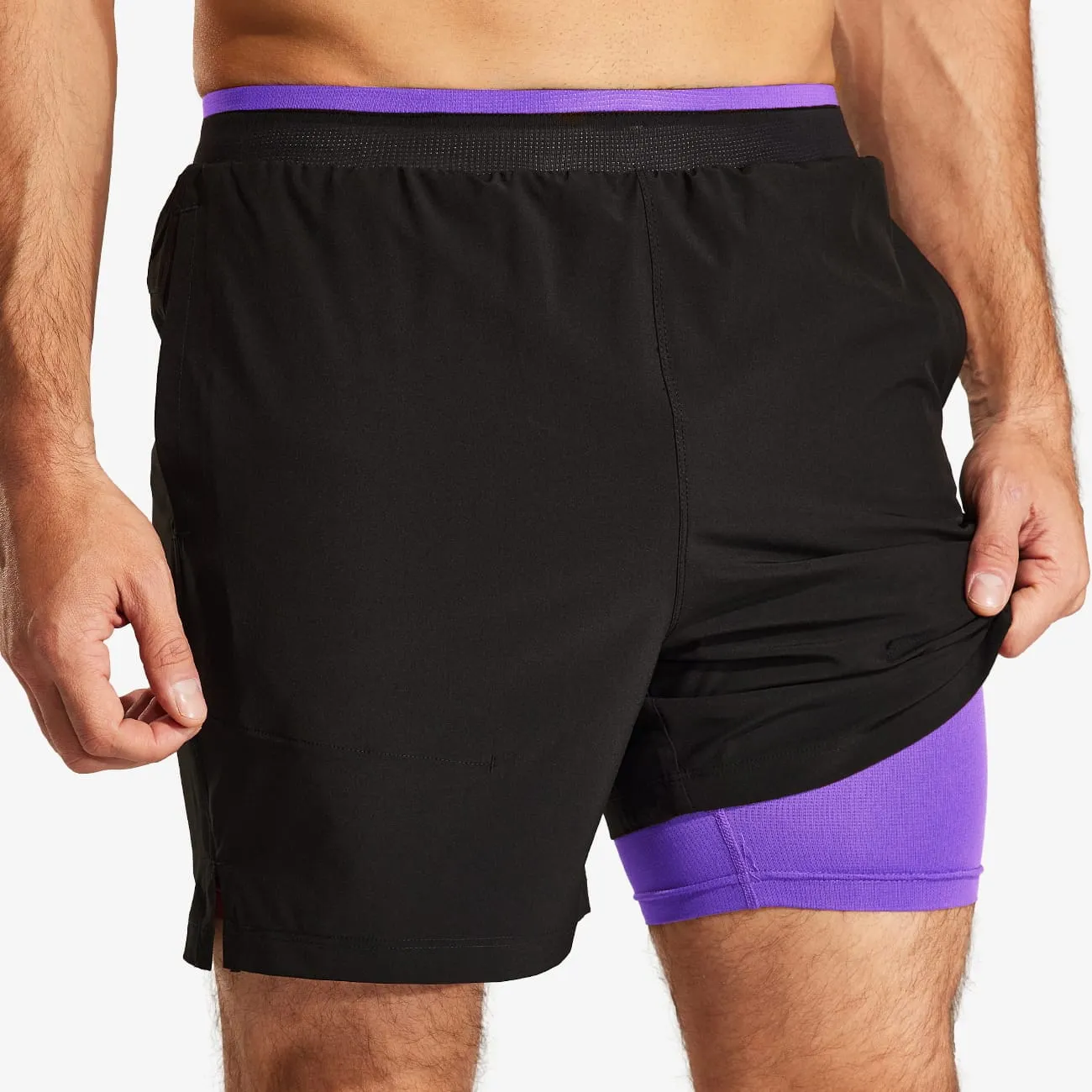 Men's 2 in 1 Running Shorts with Liner 5" Quick Dry Athletic Shorts