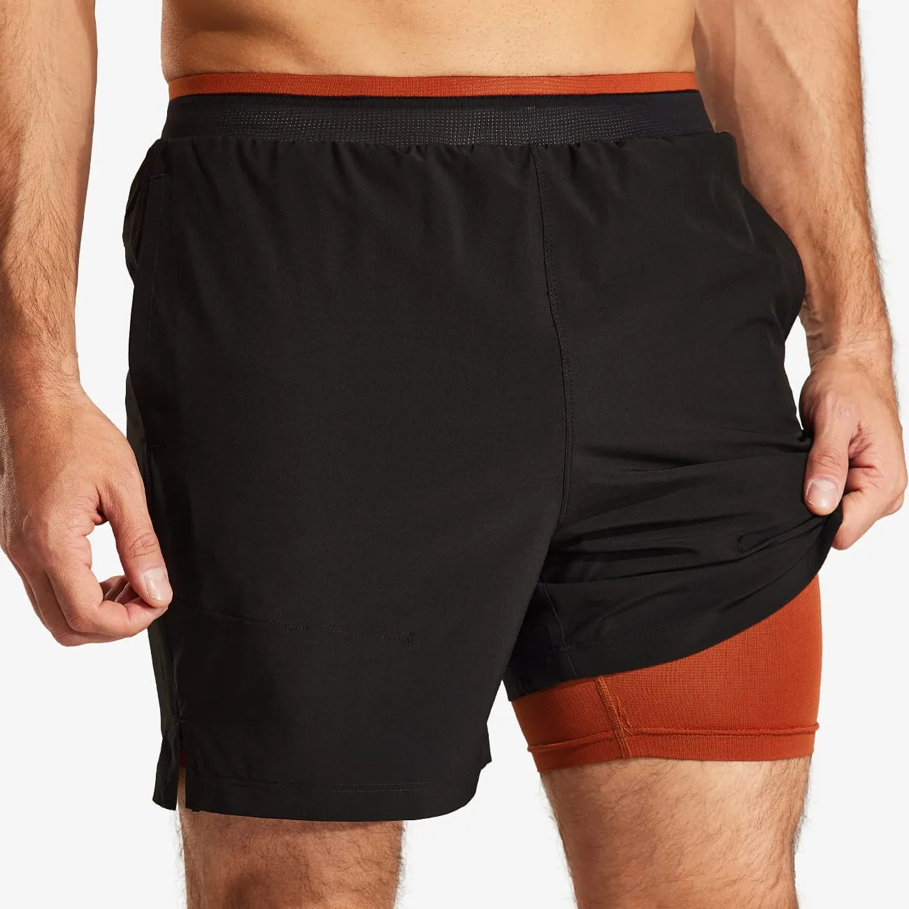Men's 2 in 1 Running Shorts with Liner 5" Quick Dry Athletic Shorts