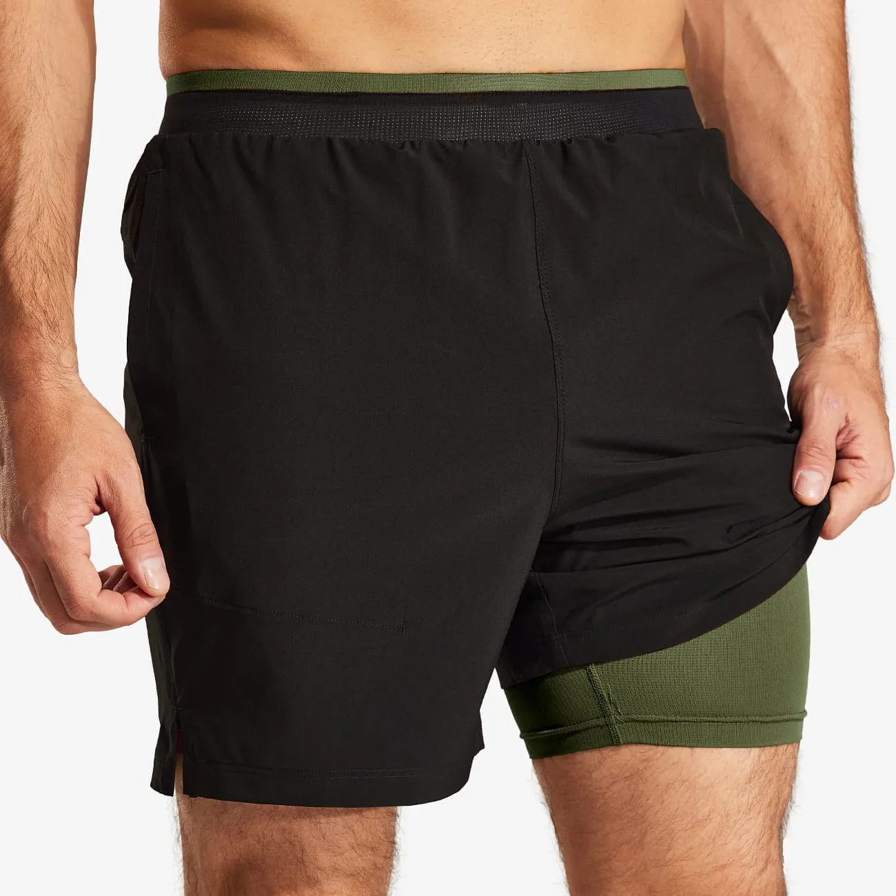 Men's 2 in 1 Running Shorts with Liner 5" Quick Dry Athletic Shorts