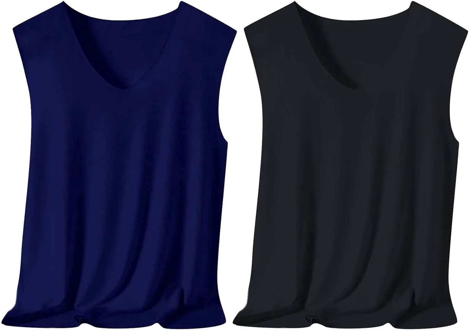 Men's 2 Pack Muscle Cut Off Gym Workout Stringer Tank Tops Quick Dry Soft Muscle Bodybuilding Fitness Cotton T-Shirt