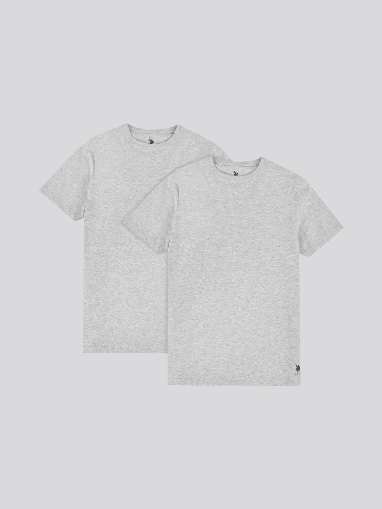 Mens 2 Pack Short Sleeve Lounge T-Shirts in Vintage Grey Heather