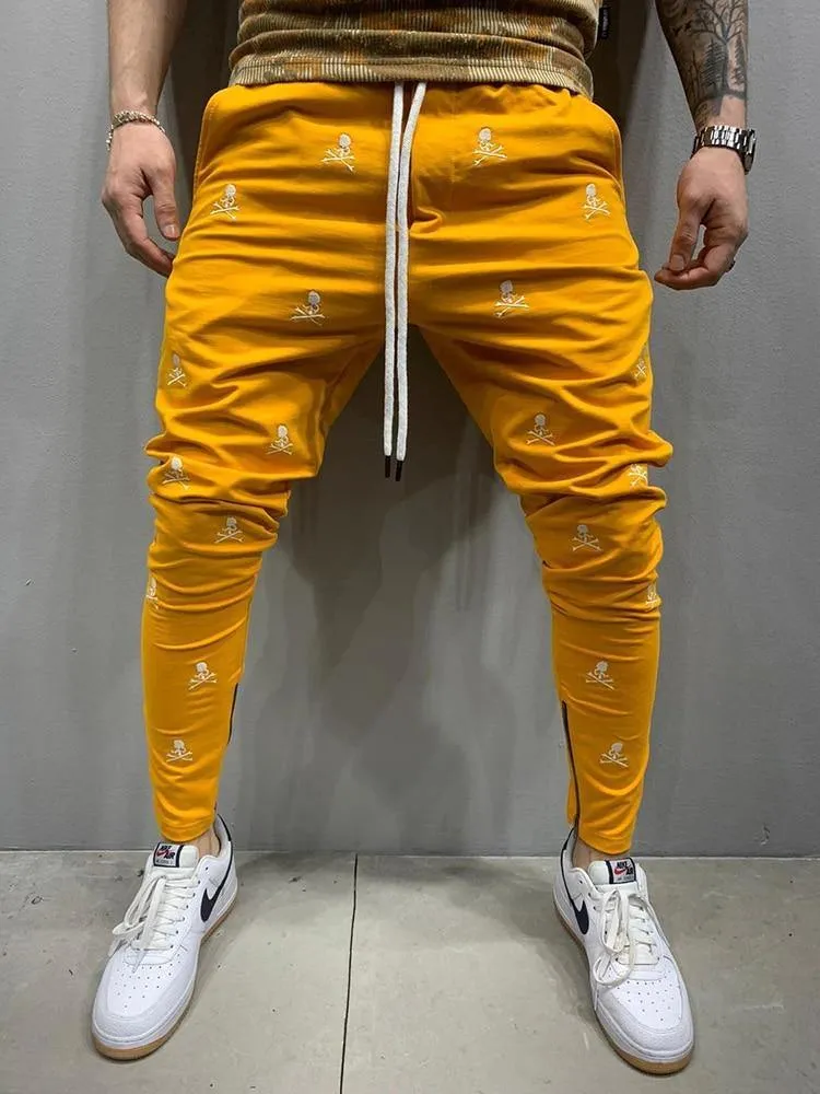 Men's 3D Print Casual Slim Fit Zipper Pants