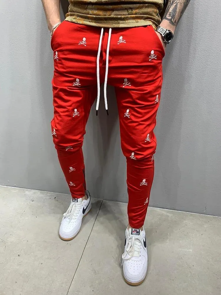 Men's 3D Print Casual Slim Fit Zipper Pants