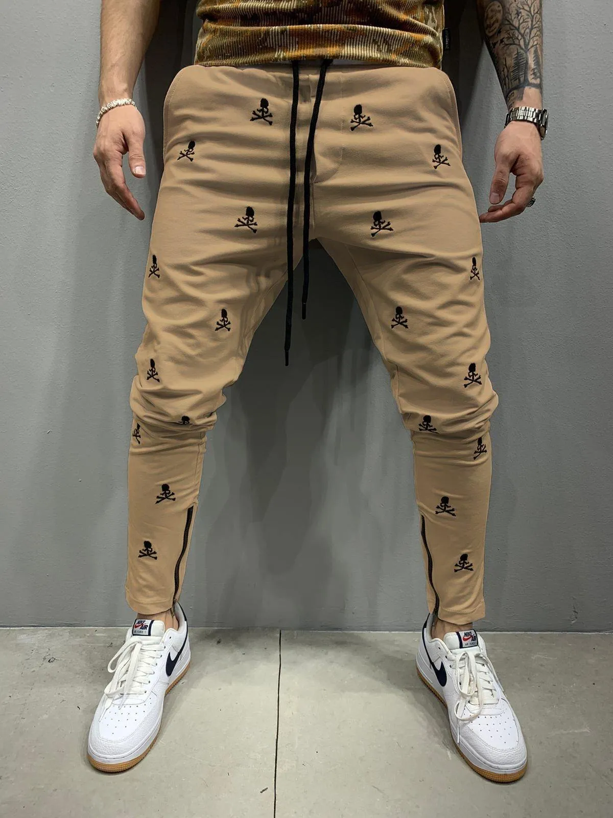 Men's 3D Print Casual Slim Fit Zipper Pants