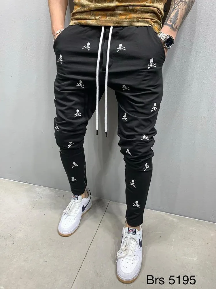 Men's 3D Print Casual Slim Fit Zipper Pants