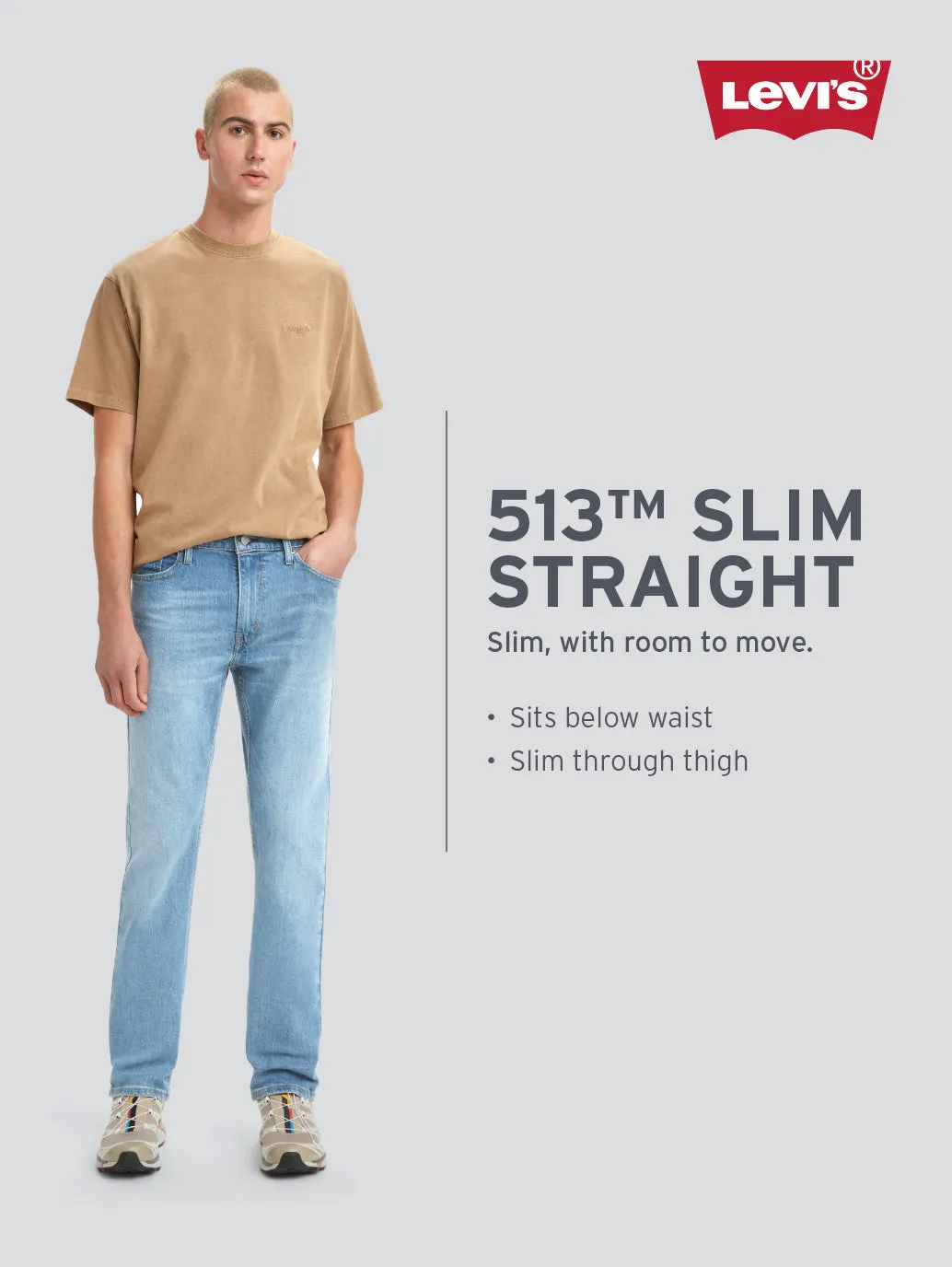 Men's 513 Charcoal Slim Fit Jeans