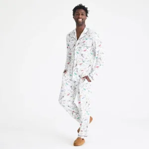 men's adventure quest modal magnetic classic with a twist long sleeve pajama set - re-loved