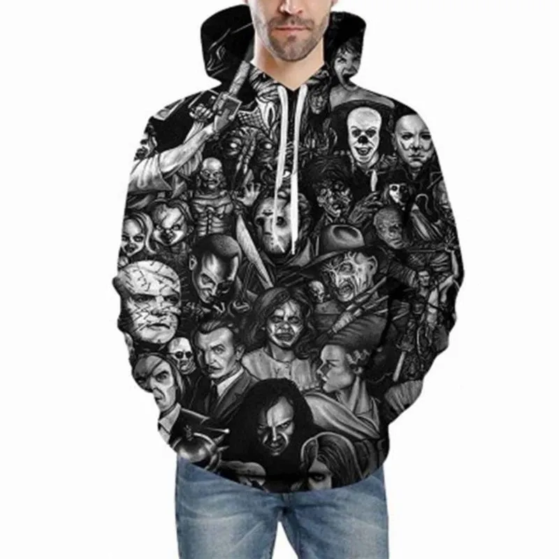 Men's Autumn Casual Printed Hoodie