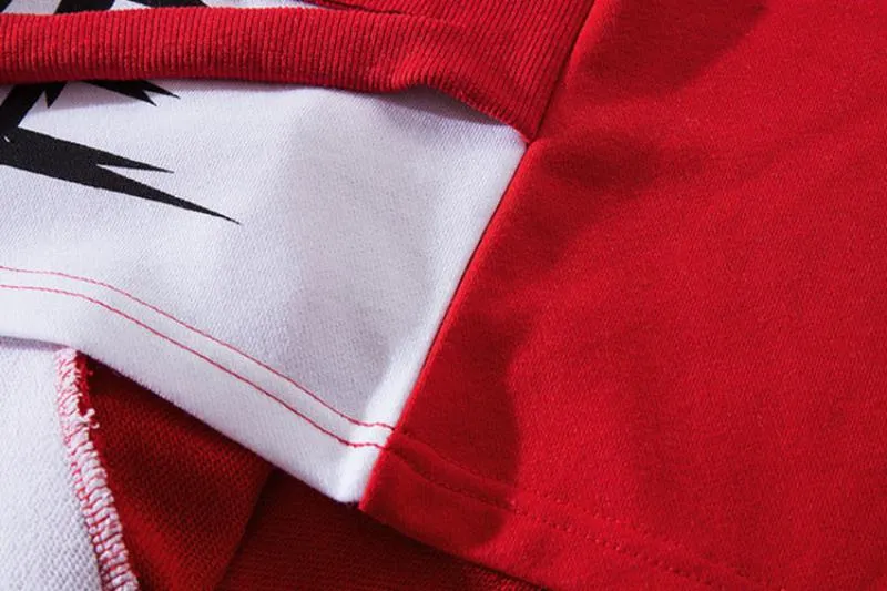 Men's Autumn Hooded Sweatshirt With Ribbons