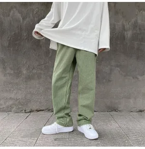 Men's Baggy Straight Leg Green jeans