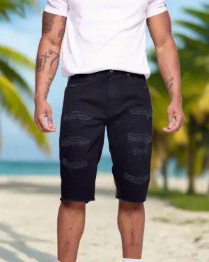 Men's Broken Down Biker Denim Short