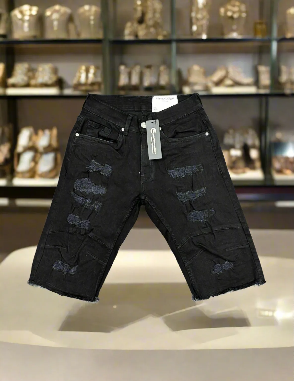 Men's Broken Down Biker Denim Short