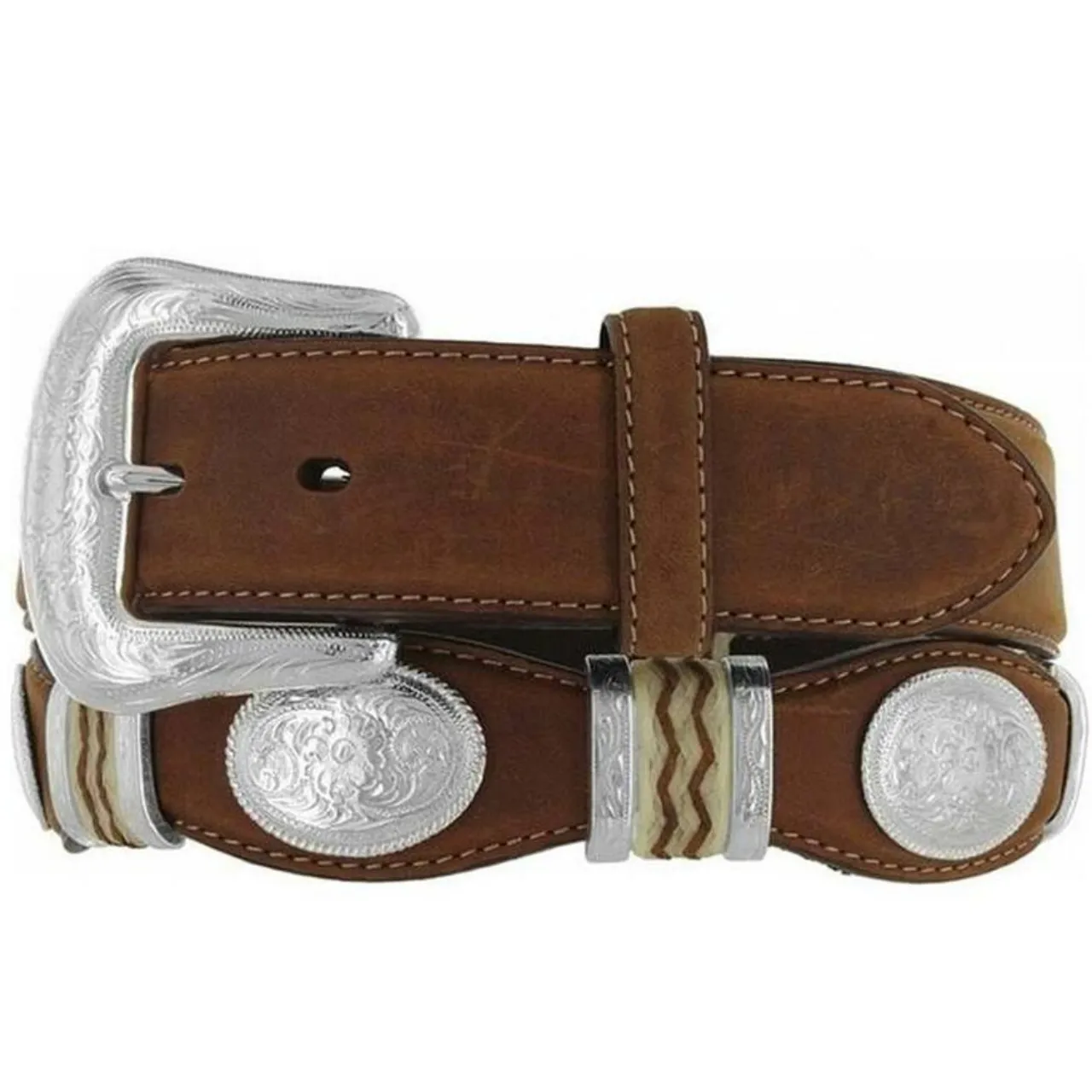 Men's Brown Cutting Champ Belt by Leegin 9119L