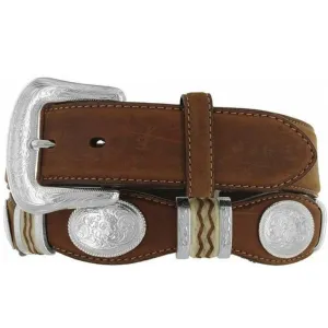 Men's Brown Cutting Champ Belt by Leegin 9119L