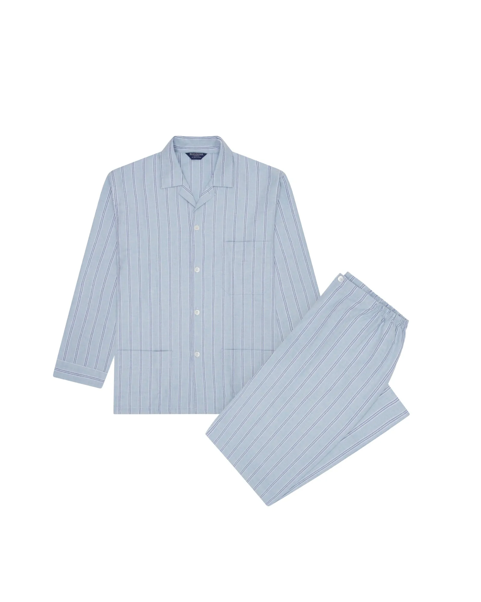 Men's Brushed Cotton Pajamas - Aviemore Stripe