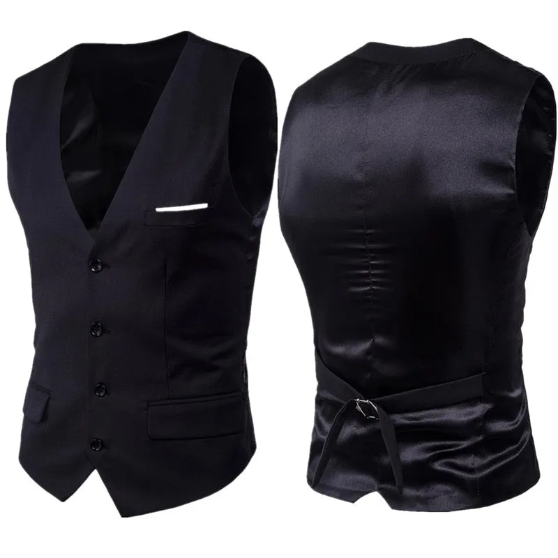 Men'S Business Casual Slim Vests Suits