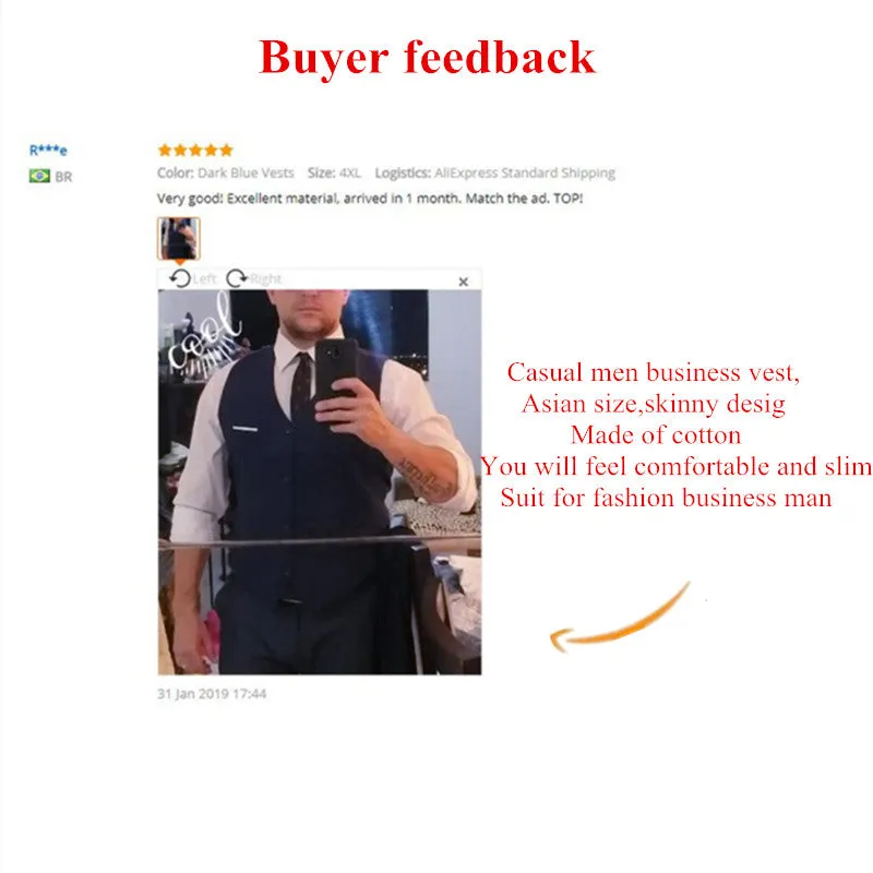 Men'S Business Casual Slim Vests Suits