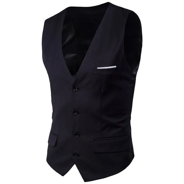 Men'S Business Casual Slim Vests Suits