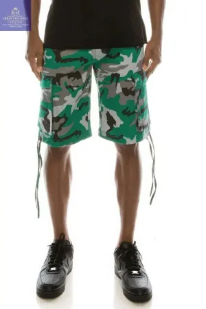 Men's Camouflage Cargo Shorts with Belt