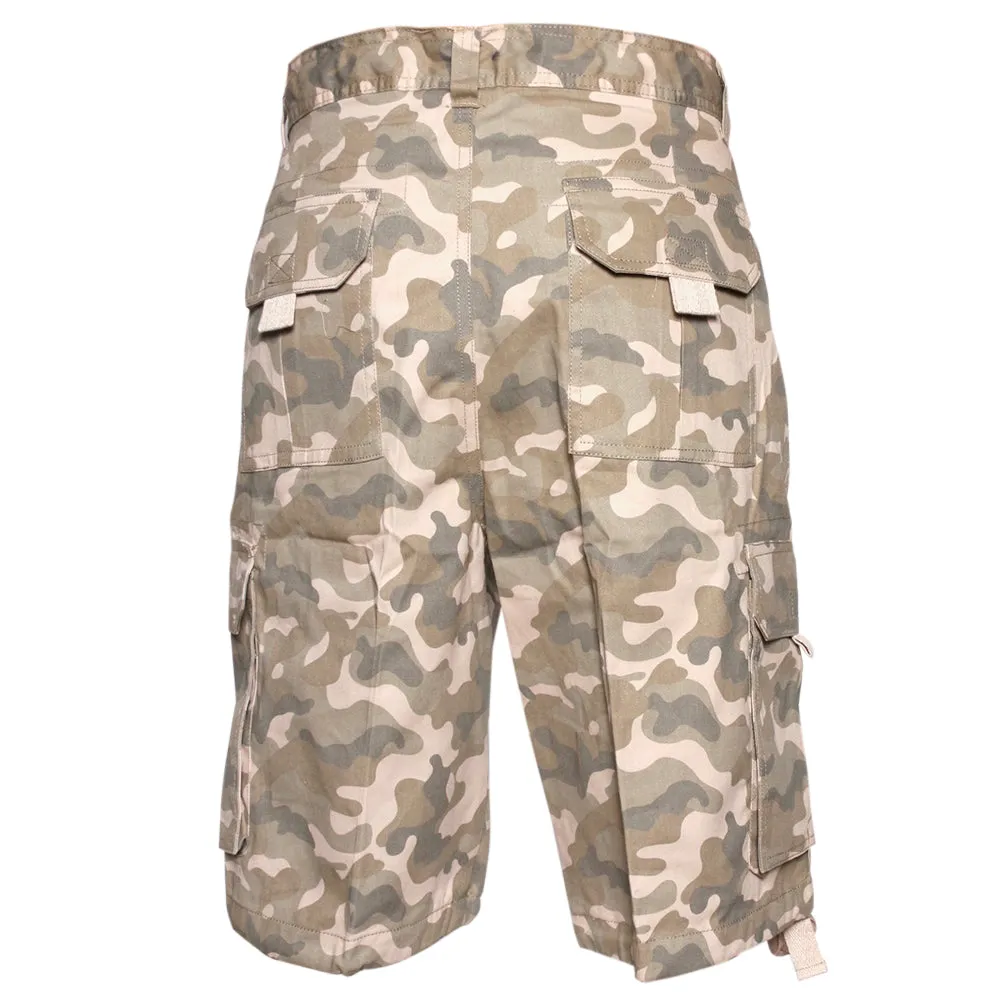 Men's Cargo Camo Shorts Color Cotton Pocket Relaxed Fit Original Deluxe