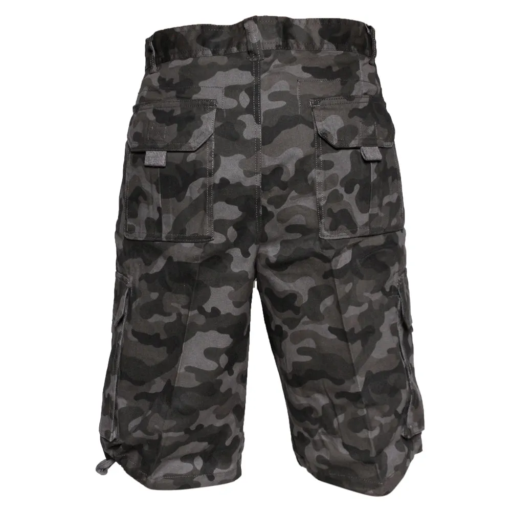 Men's Cargo Camo Shorts Color Cotton Pocket Relaxed Fit Original Deluxe