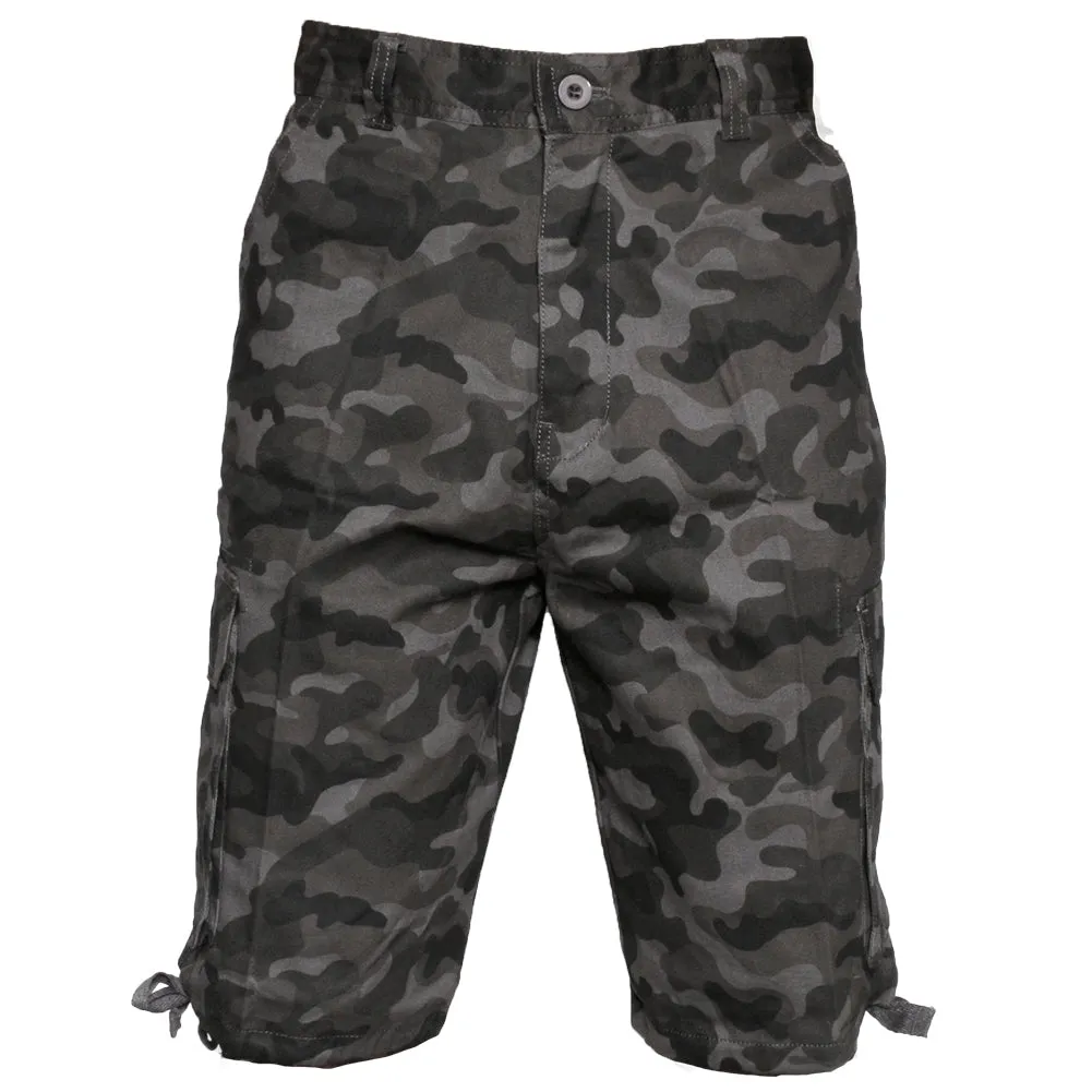 Men's Cargo Camo Shorts Color Cotton Pocket Relaxed Fit Original Deluxe