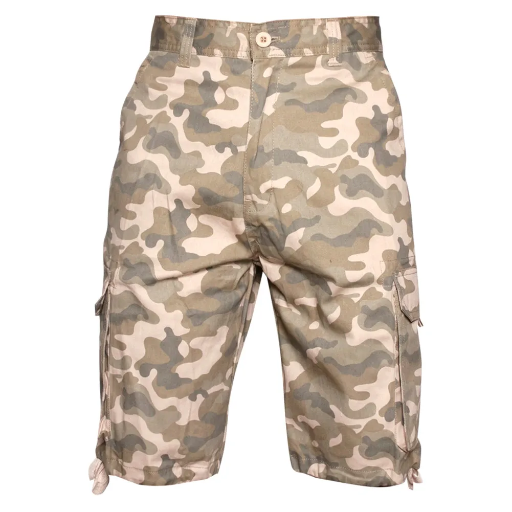 Men's Cargo Camo Shorts Color Cotton Pocket Relaxed Fit Original Deluxe