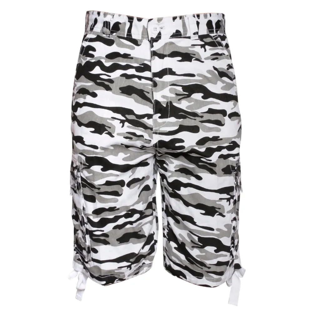 Men's Cargo Camo Shorts Color Cotton Pocket Relaxed Fit Original Deluxe