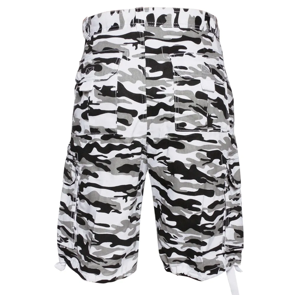 Men's Cargo Camo Shorts Color Cotton Pocket Relaxed Fit Original Deluxe