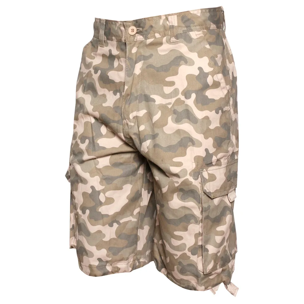 Men's Cargo Camo Shorts Color Cotton Pocket Relaxed Fit Original Deluxe