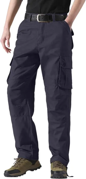 Mens Cargo Pants Hiking Pants Men Cold Weather Mens Twill Jogger Pants Pants for Men Cold Pants for Men Big and Tall Flannel Lined Jeans Men Black Pants Men Relaxed Fit