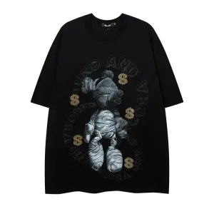 Men’s Cartoon Mouse Print T-Shirt – Casual Cotton