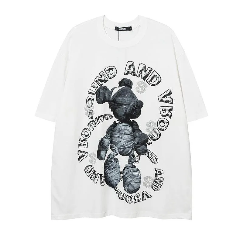 Men’s Cartoon Mouse Print T-Shirt – Casual Cotton