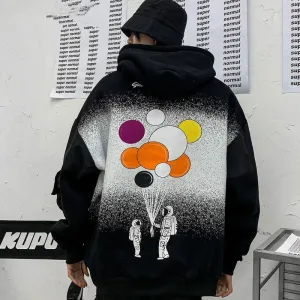 Men's Casual Fleece Hooded Sweatshirt "Balloon"