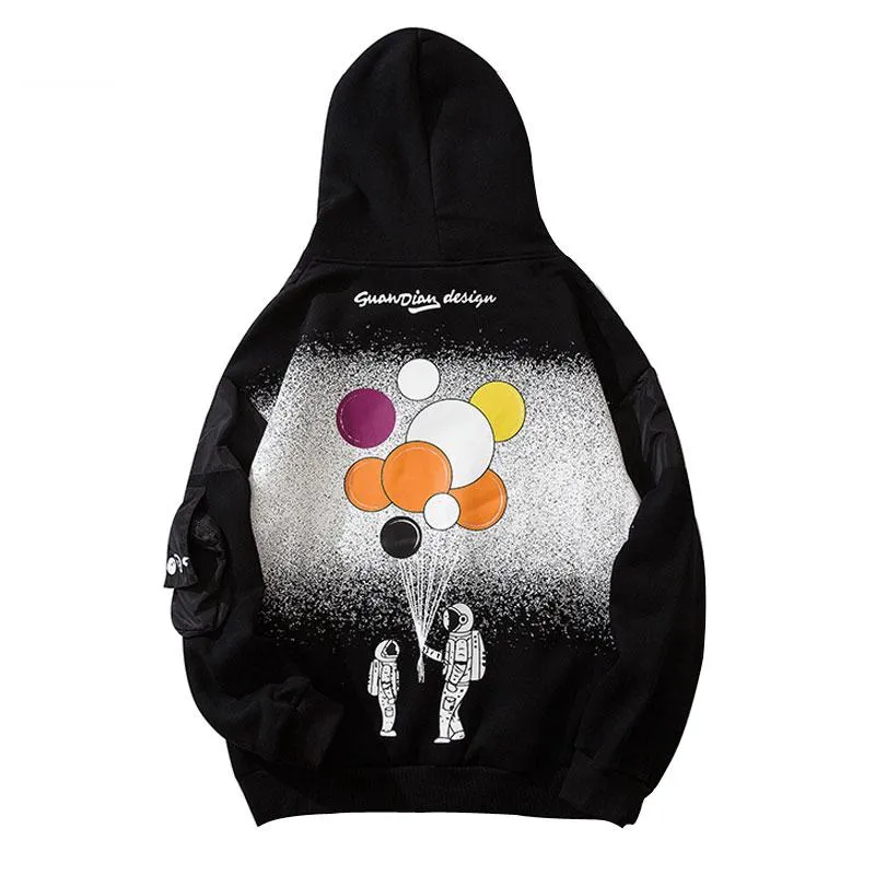 Men's Casual Fleece Hooded Sweatshirt "Balloon"
