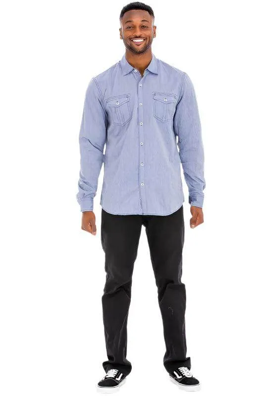 Men's Casual Long Sleeve Shirts 3XL