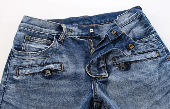 Men's Casual Ripped Biker Jeans