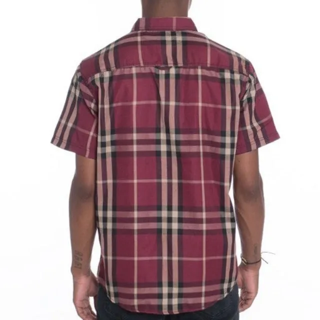 Men's Casual Short Sleeve Checker Shirts