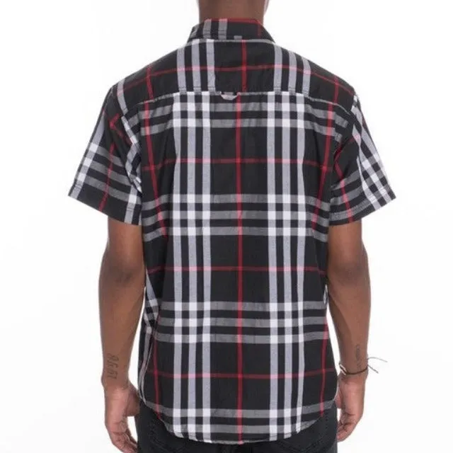 Men's Casual Short Sleeve Checker Shirts