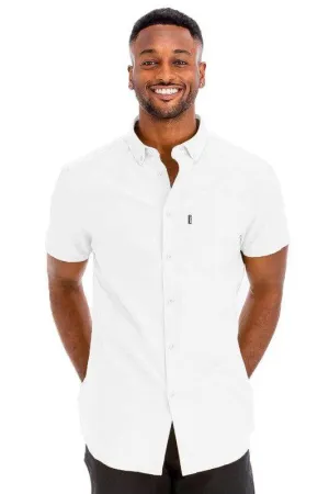Mens Casual Short Sleeve Solid Shirts