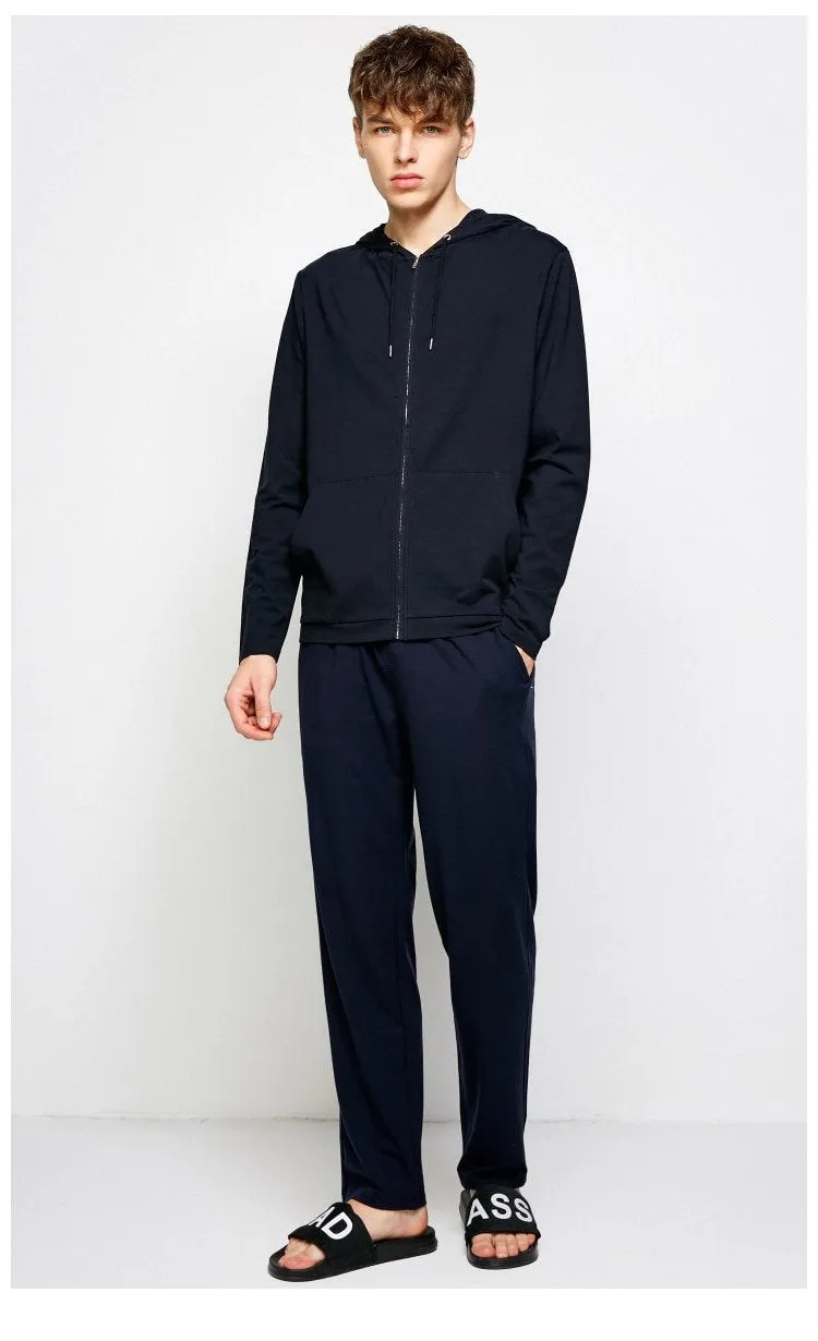 Men's Casual Zipped Long Sleeve Hoodie