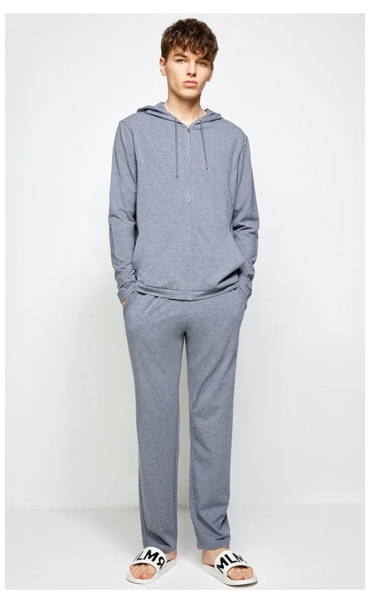 Men's Casual Zipped Long Sleeve Hoodie