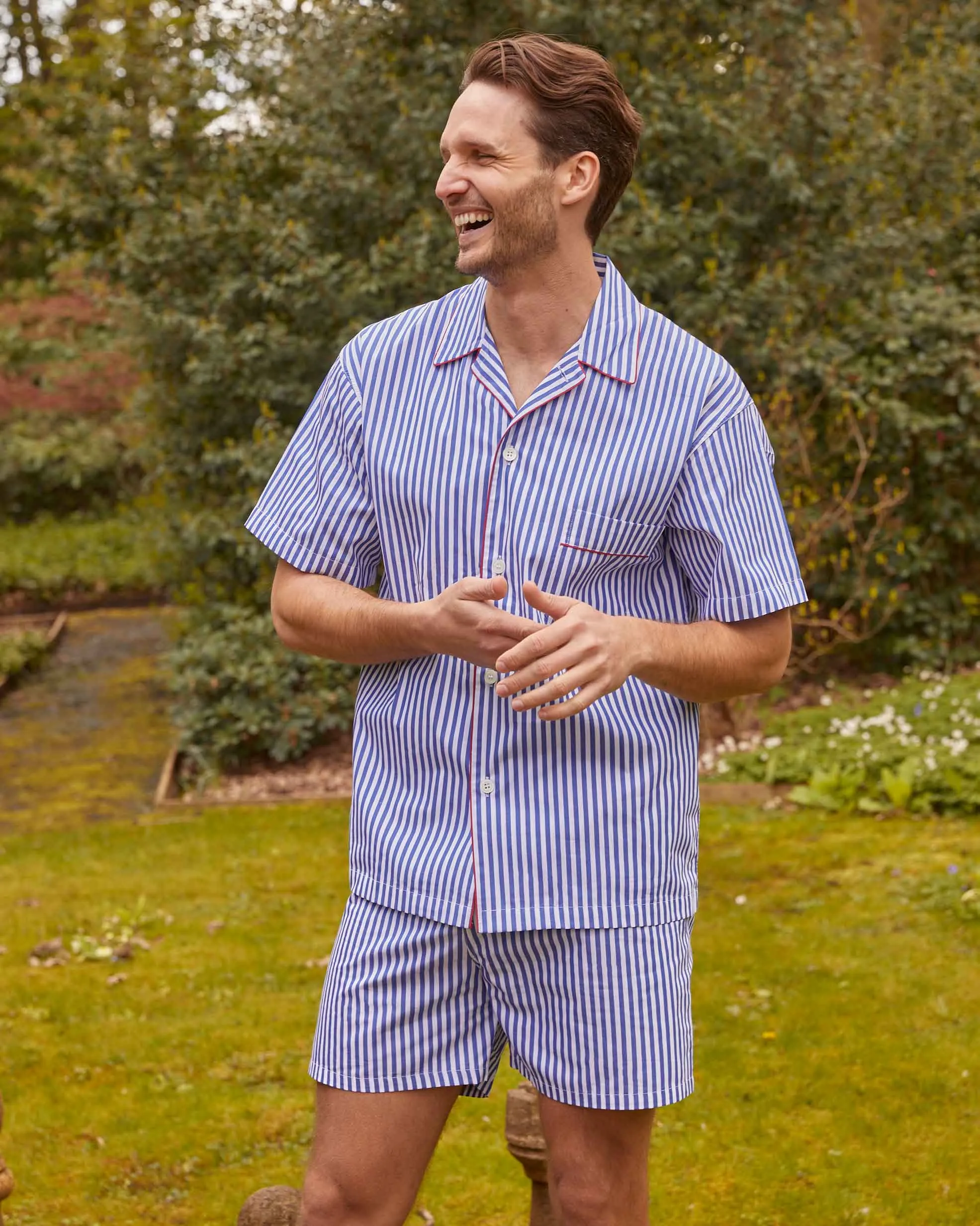 Men's Classic Cotton Short Pajamas - St. Moritz