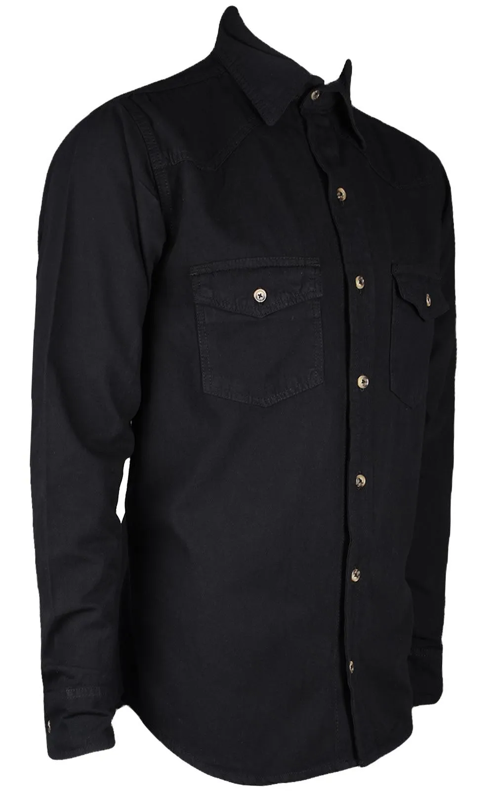 Mens Cotton Denim Long Sleeve Shirt
