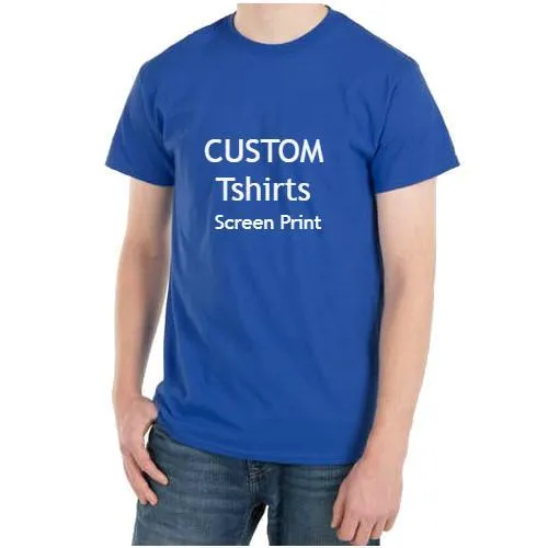 Men's Custom Logo T-shirts Promotional Ultra Cotton Crew Neck Men's T‑shirts - All Colors
