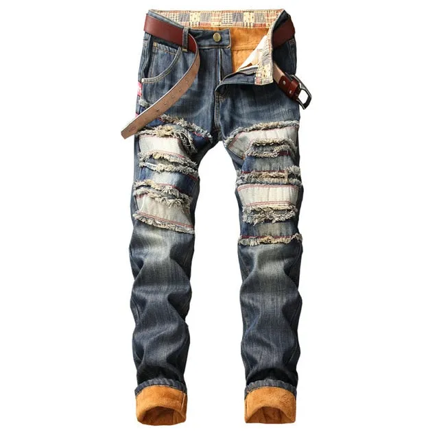 Men's Denim Jeans Punk Streetwear