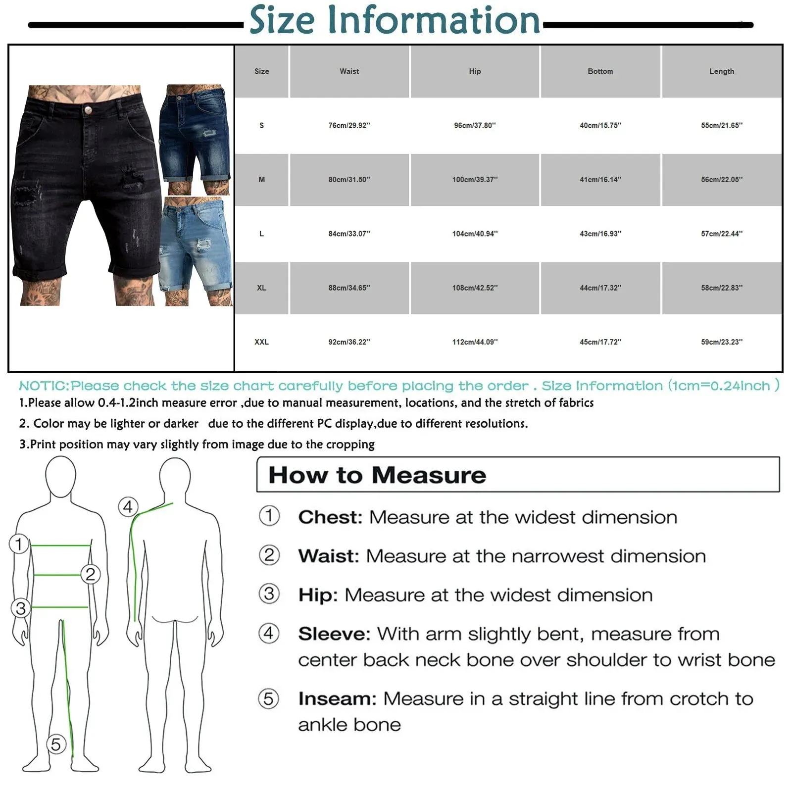 Men's Denim Shorts