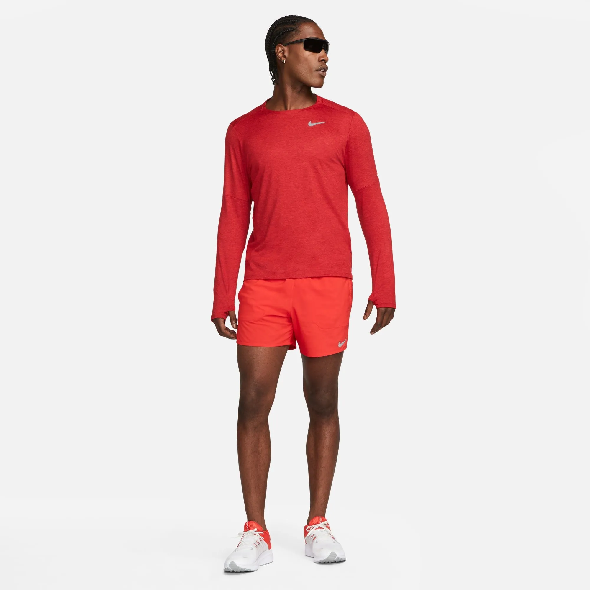 Men's DRI-FIT Stride 5" Shorts (657 - University Red/Black/Reflective Silver)