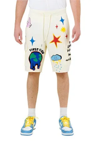 Mens Earth Terry Shorts In Cream