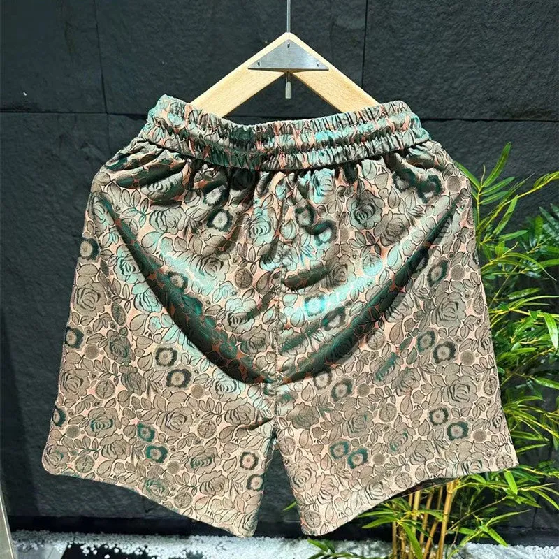Men's Ethnic Style Ice Silk Shorts